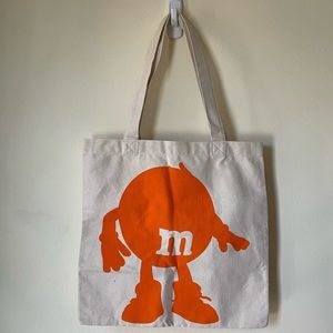 M&M’s Orange Character Tote Bag, Official M&M Merch. Brand New